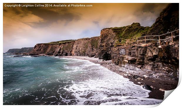 Cornish coast Print by Leighton Collins