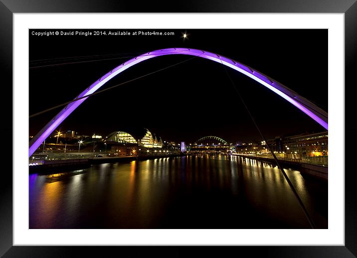 Newcastle Quayside and Sage Gateshead Framed Mounted Print by David Pringle