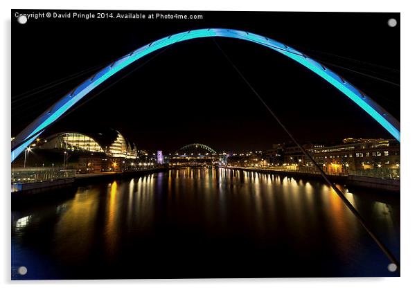 Newcastle Quayside and Sage Gateshead Acrylic by David Pringle