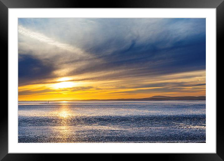 Morcambe sunset Framed Mounted Print by Gary Finnigan