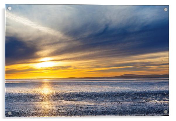 Morcambe sunset Acrylic by Gary Finnigan