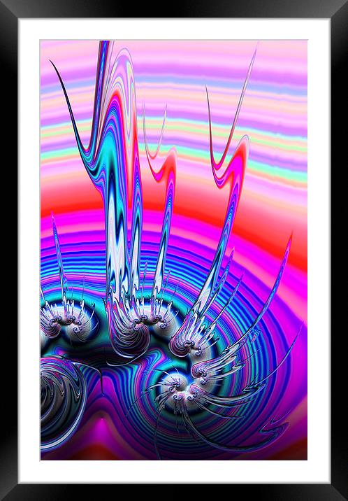 Wild and crazy psychedelic art Framed Mounted Print by Matthias Hauser