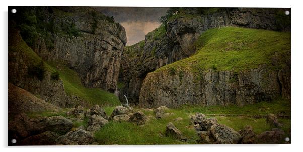 Gordale Scar panorama Acrylic by Eddie John