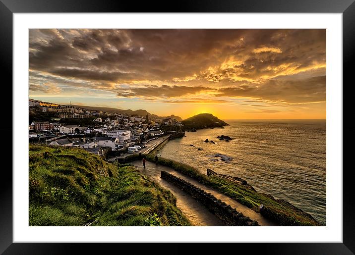Capstone Point Ilfracombe Framed Mounted Print by Dave Wilkinson North Devon Ph