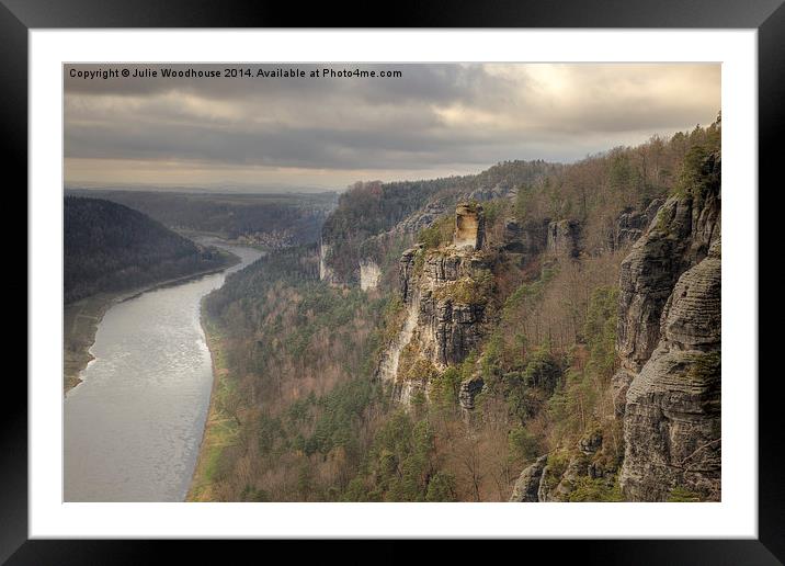 Bastei Framed Mounted Print by Julie Woodhouse