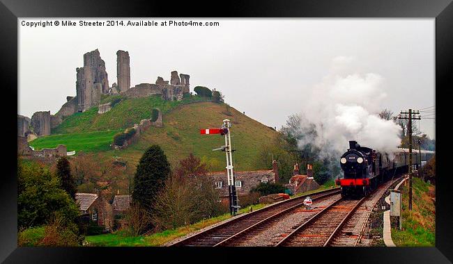 Approaching Corfe Framed Print by Mike Streeter