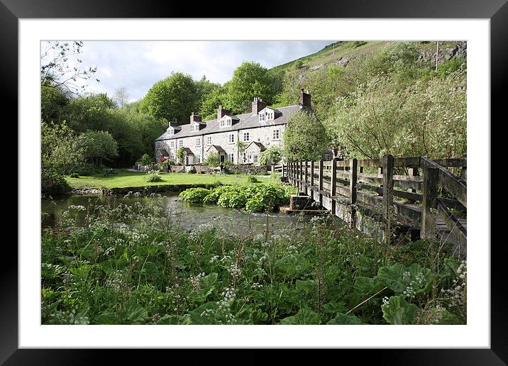 Chee Dale Cottages Framed Mounted Print by John Keates