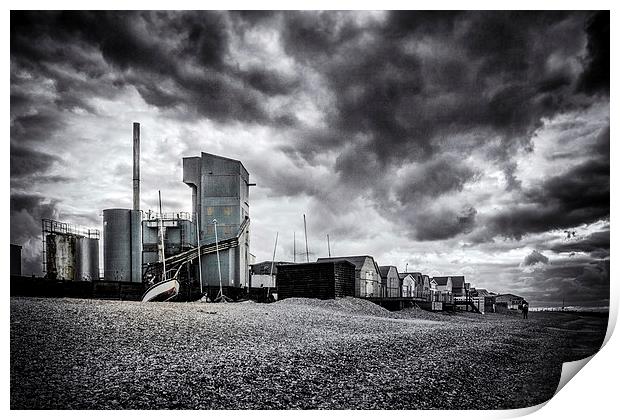 Whitstable black and white Print by Ian Hufton