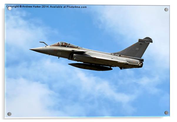 French Navy Dassault Rafale M 28  Acrylic by Andrew Harker