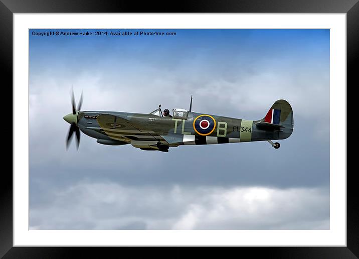 Supermarine Spitfire LF. IXe  Framed Mounted Print by Andrew Harker
