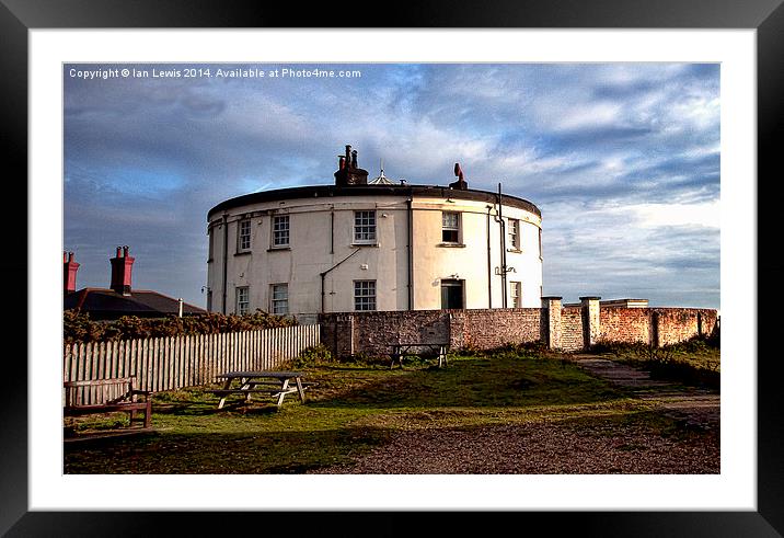 Lighthouse Buildings Dungeness Framed Mounted Print by Ian Lewis
