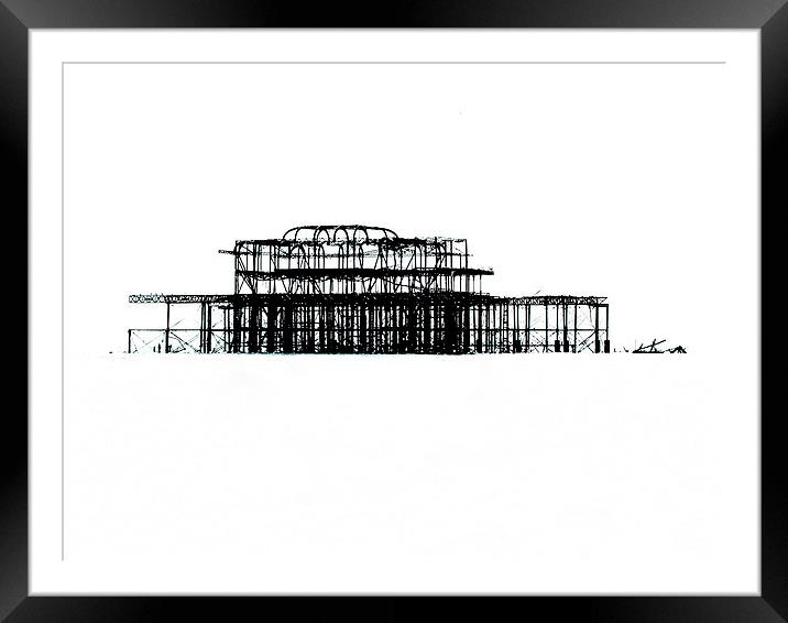 Brighton West Pier Framed Mounted Print by Keith Campbell