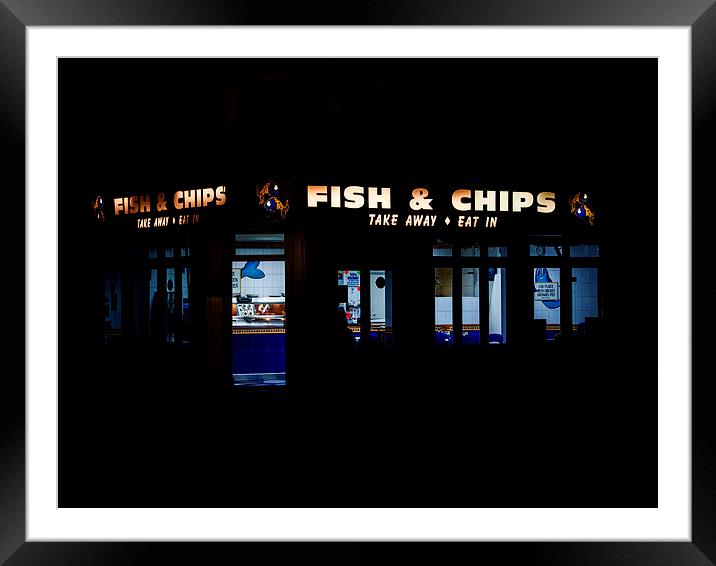 Fish and Chips Framed Mounted Print by Keith Campbell
