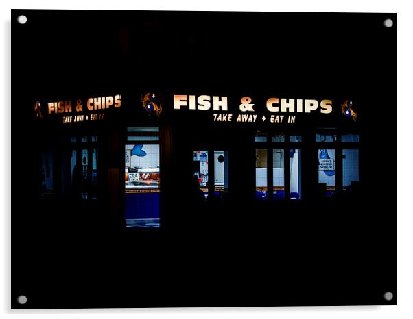 Fish and Chips Acrylic by Keith Campbell