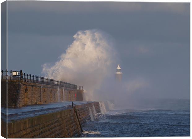 Tynemouth pier Canvas Print by CHRIS ANDERSON