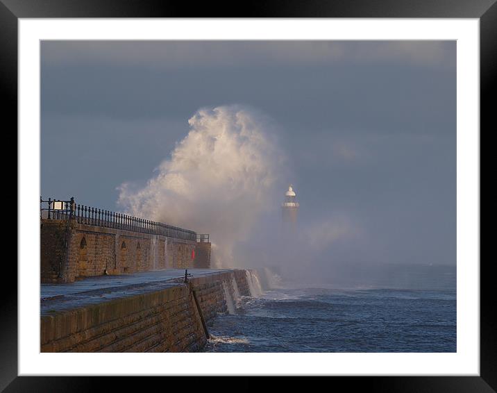 Tynemouth pier Framed Mounted Print by CHRIS ANDERSON