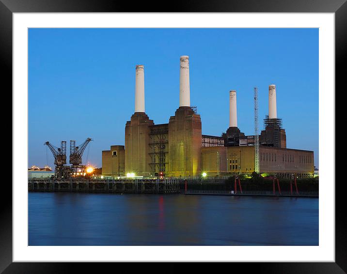Battersea Power Station Framed Mounted Print by Jan Venter