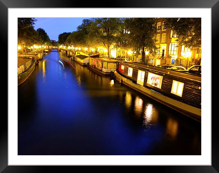 Amsterdam Canal Framed Mounted Print by Jan Venter