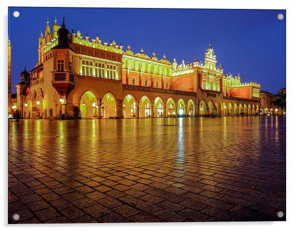 Krakow main Square Acrylic by Jan Venter