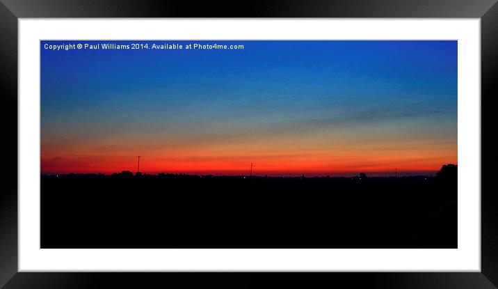 South Holland Dawn Framed Mounted Print by Paul Williams