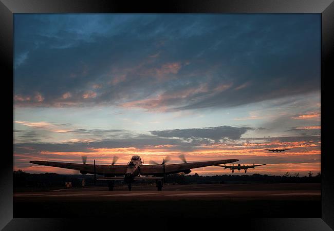 Lancasters Depart Framed Print by J Biggadike