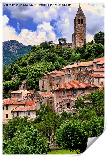 Olargues Haute-Languedoc Print by Ian Lewis