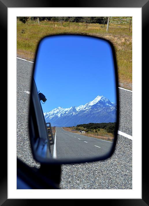 Reflection of Mount Cook Framed Mounted Print by Jon Moss