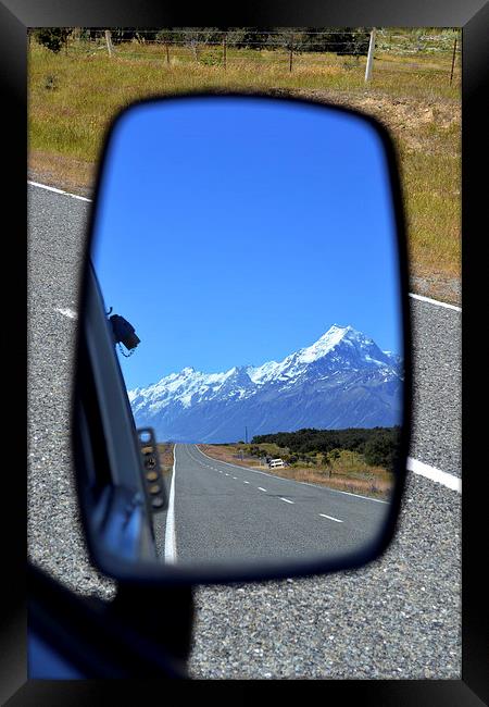 Reflection of Mount Cook Framed Print by Jon Moss
