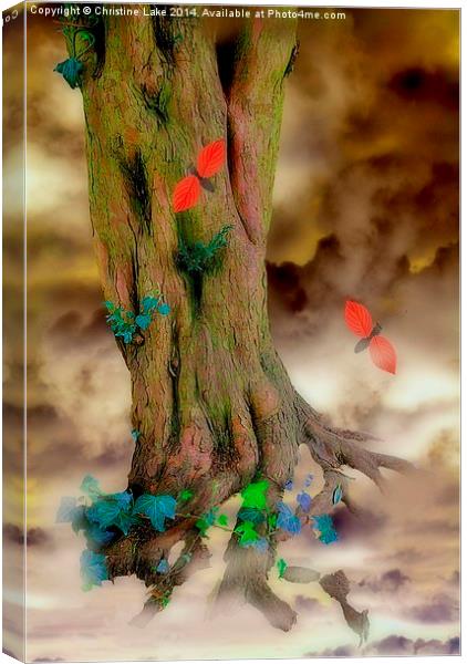 Magic Trees and Butterfly Leaves Canvas Print by Christine Lake