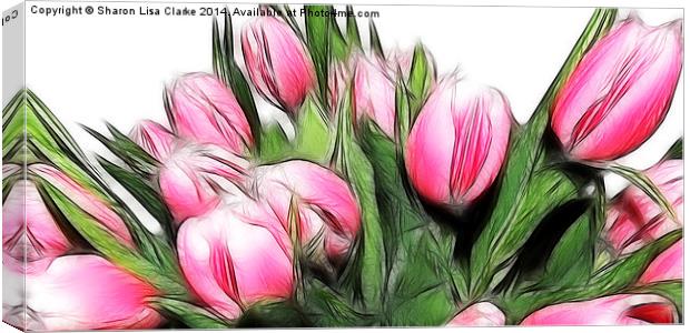 Fractalius tulips 4 Canvas Print by Sharon Lisa Clarke