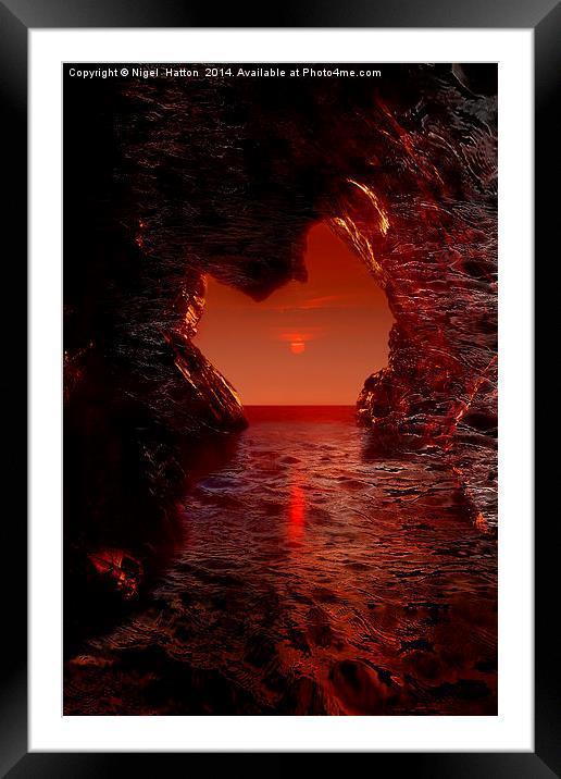 Cave Reflections Framed Mounted Print by Nigel Hatton