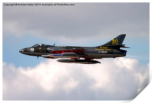 Hawker Hunter F.58   Print by Andrew Harker