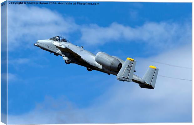 A-10C Thunderbolt II  Canvas Print by Andrew Harker