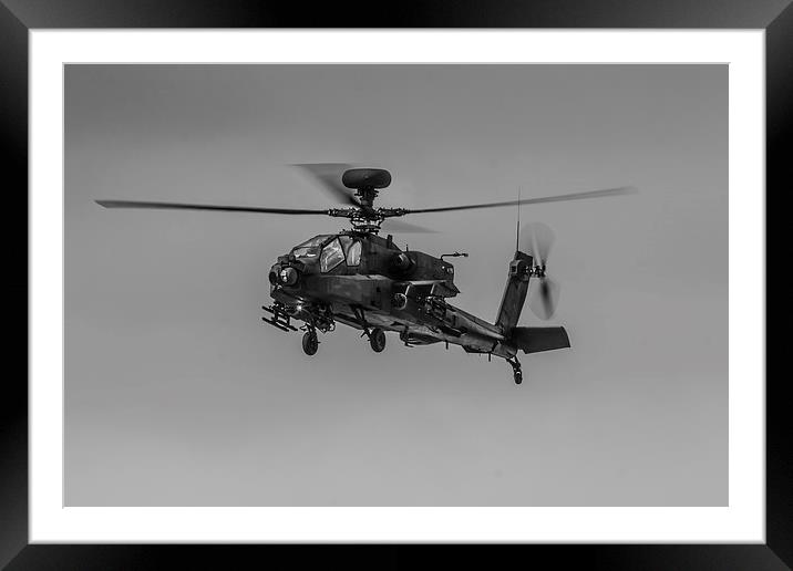 Apache Attack Helicopter Framed Mounted Print by P H