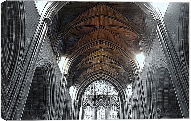 inside the Anglican Catedral, Liverpool Canvas Print by Kevin Murray