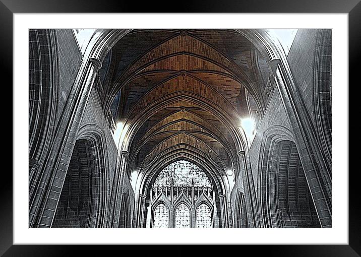 inside the Anglican Catedral, Liverpool Framed Mounted Print by Kevin Murray