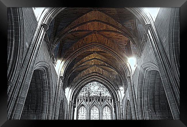 inside the Anglican Catedral, Liverpool Framed Print by Kevin Murray