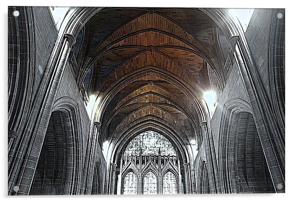 inside the Anglican Catedral, Liverpool Acrylic by Kevin Murray