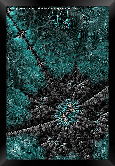 Fractal Embroidery Framed Print by Ann Garrett