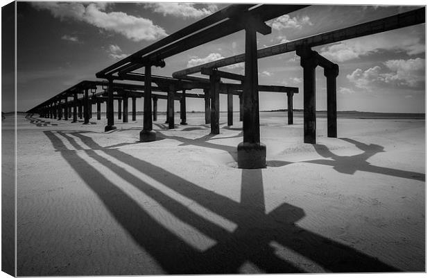 Old BP chemicals jetty Baglan Bay Canvas Print by Leighton Collins