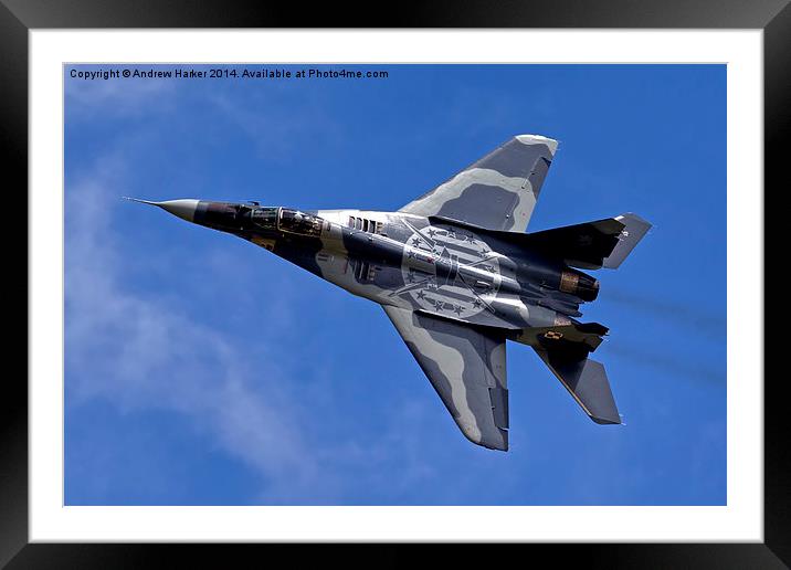 MiG-29A Fulcrum A  Framed Mounted Print by Andrew Harker