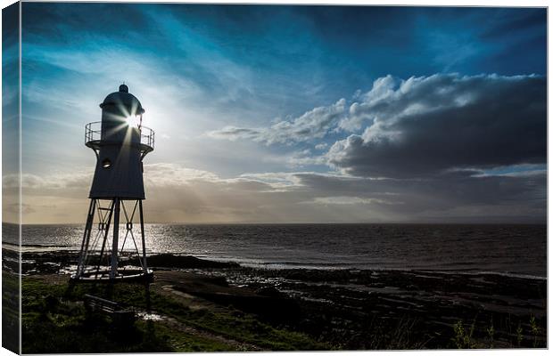 Black Nore lighthouse Canvas Print by Simon West