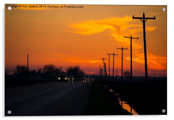 Arkansas sunset Acrylic by Rob Hawkins