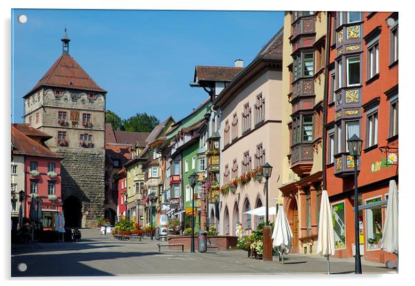 Old town Rottweil Germany Acrylic by Matthias Hauser