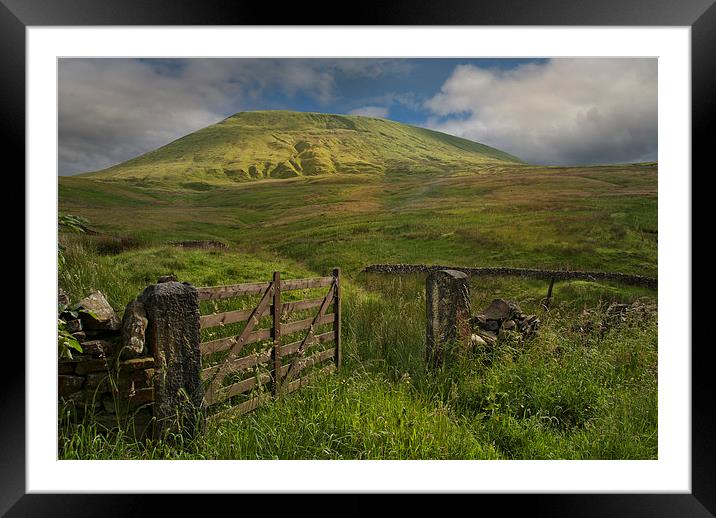 Pendle Hill Lancashire Framed Mounted Print by Eddie John