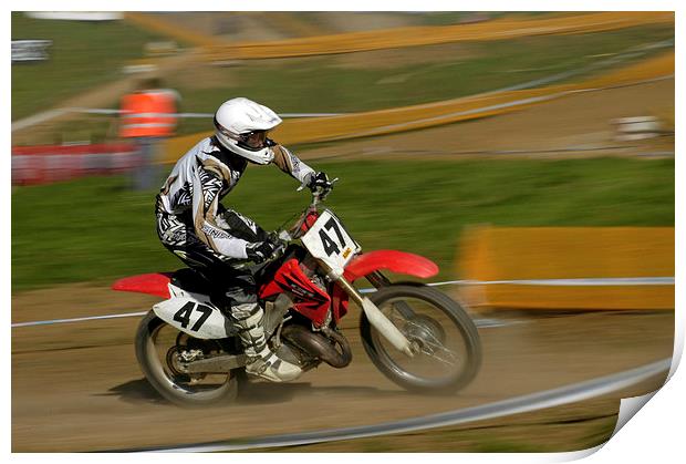 Speed - Motocross rider in action Print by Matthias Hauser