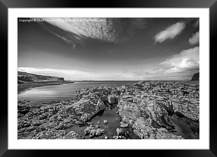 Rocky Beach 2 Milovaig Isle of Skye Framed Mounted Print by Chris Thaxter