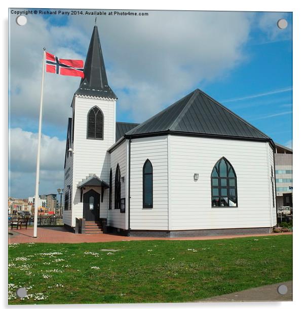 Norwegian Church Acrylic by Richard Parry