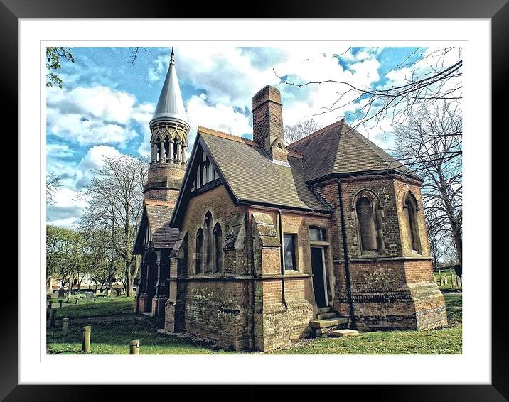 Lowestoft Cemetery Chapel Framed Mounted Print by chrissy woodhouse