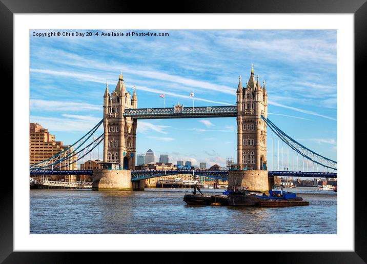 Tower Bridge Framed Mounted Print by Chris Day